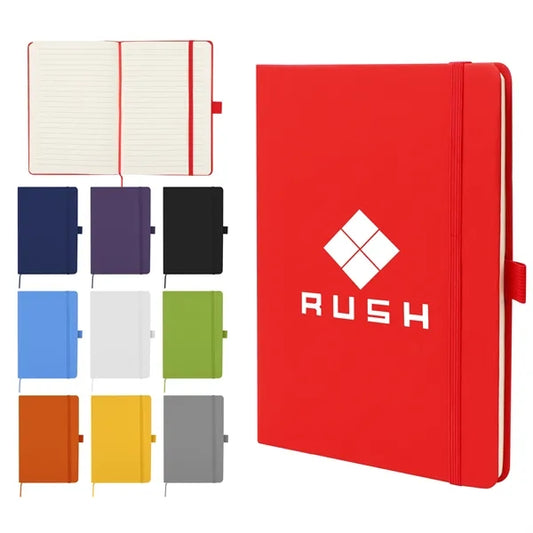 A5 Pu Journal Notebook W/ Elastic Band & Pen Loop