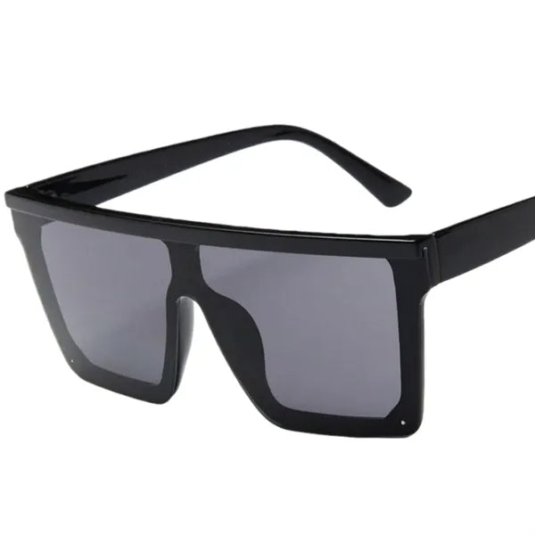 Square Women Sunglasses Thick Frame Flat Top UV Protection