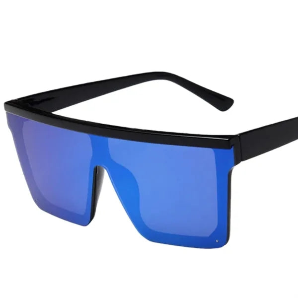 Square Women Sunglasses Thick Frame Flat Top UV Protection