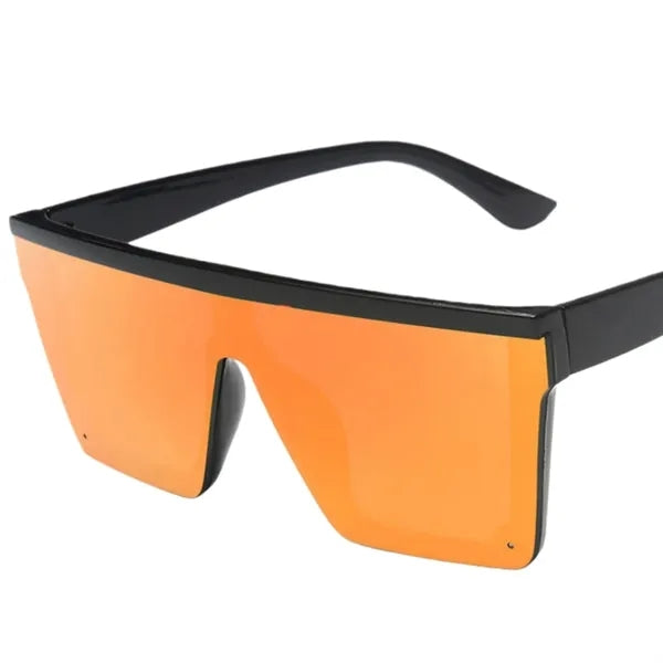 Square Women Sunglasses Thick Frame Flat Top UV Protection