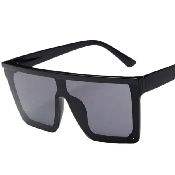 Square Women Sunglasses Thick Frame Flat Top UV Protection