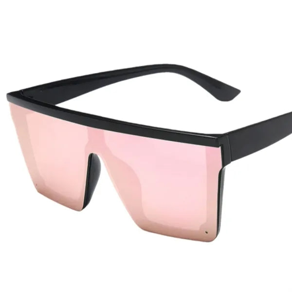 Square Women Sunglasses Thick Frame Flat Top UV Protection