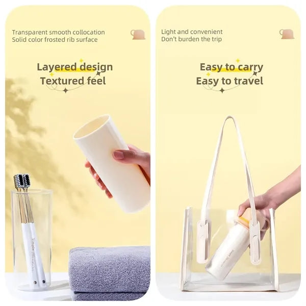 4 in 1 Travel Toothbrush Case Cup Kit For Family
