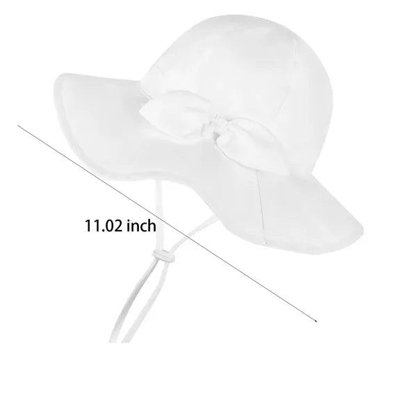 Baby Girl Sun Hat with UPF 50 Outdoor Adjustable Beach Hat