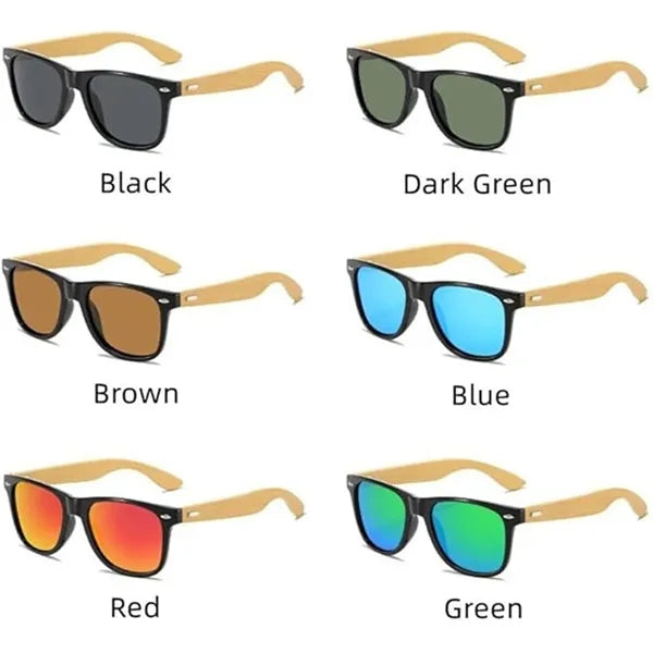 Bamboo Wood Arms Sunglasses for Women Men outdoors