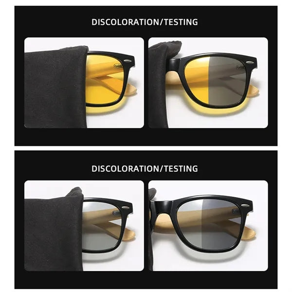 Bamboo Wood Arms Sunglasses for Women Men outdoors