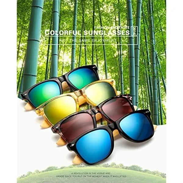 Bamboo Wood Arms Sunglasses for Women Men outdoors