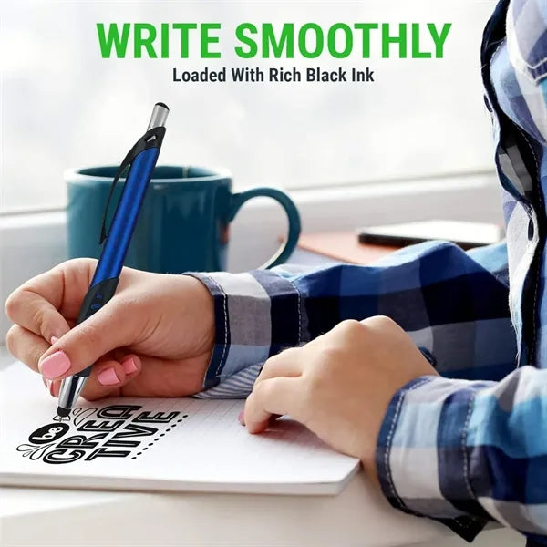 Stylus Pen 2 in 1 Capacitive Ballpoint Click Comfort Grip