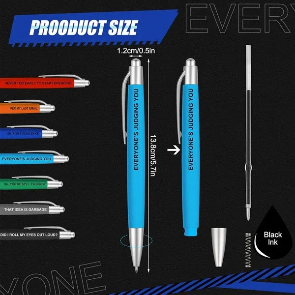 Snarky Funny ballpoint Pens Insulting Negative Office