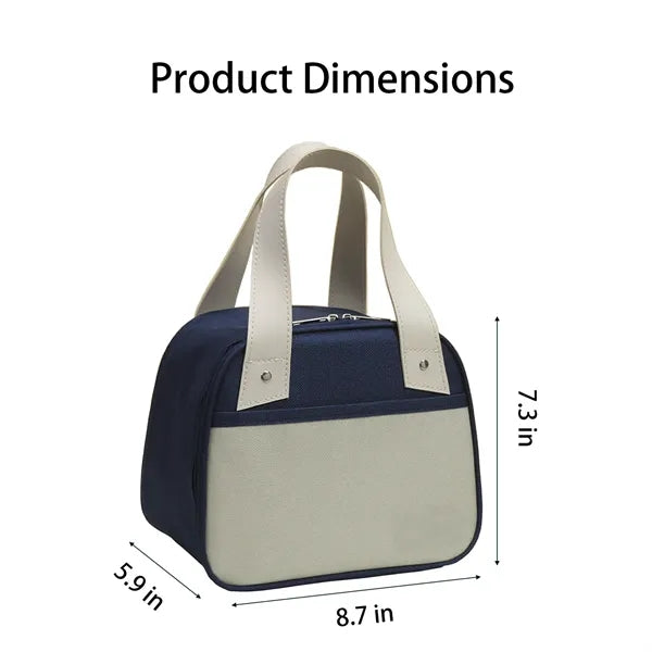 6-Can Color-Block Insulated Lunch Bag with Front Pocket
