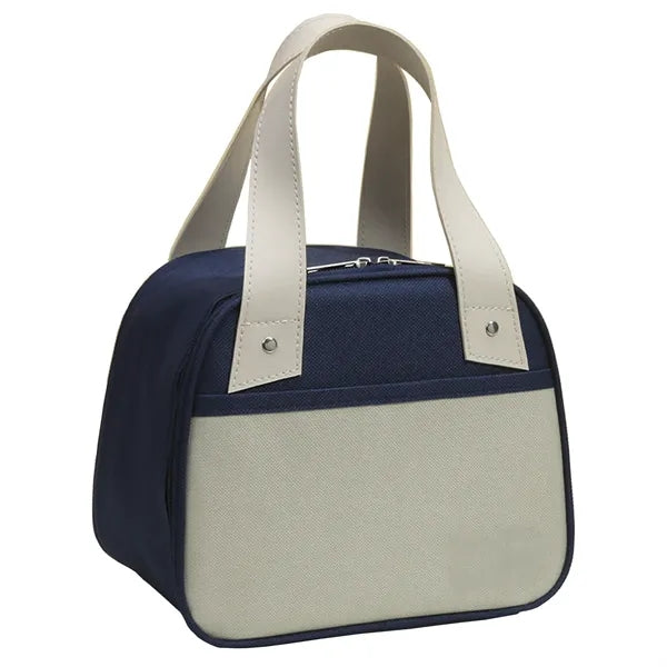 6-Can Color-Block Insulated Lunch Bag with Front Pocket