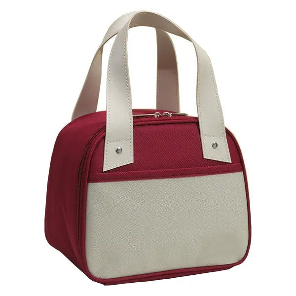 6-Can Color-Block Insulated Lunch Bag with Front Pocket