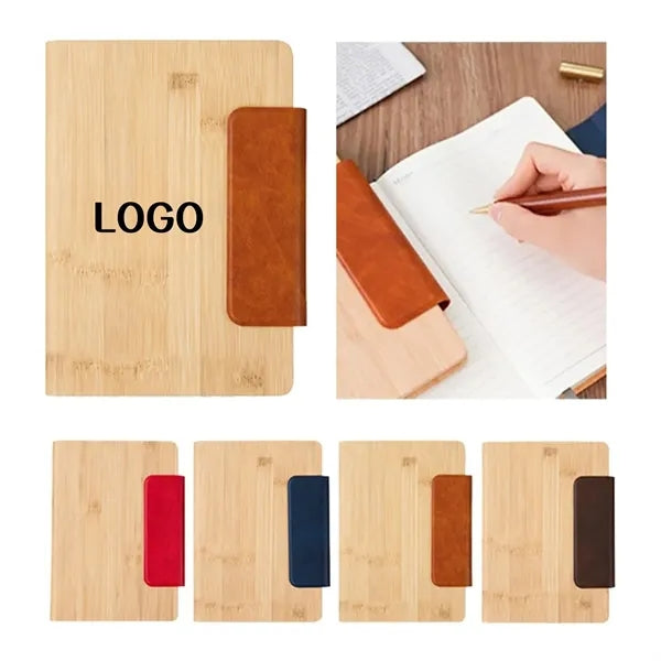 Business Bamboo Grain Leather Notebook