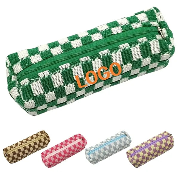 Wool Plaid Pencil Case