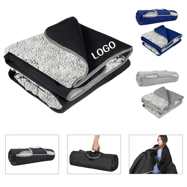 Waterproof Outdoor Blanket with Sherpa Lining