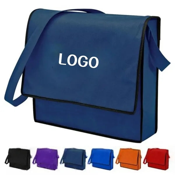 Flap Top Horizontal Nonwoven Crossbody Bag