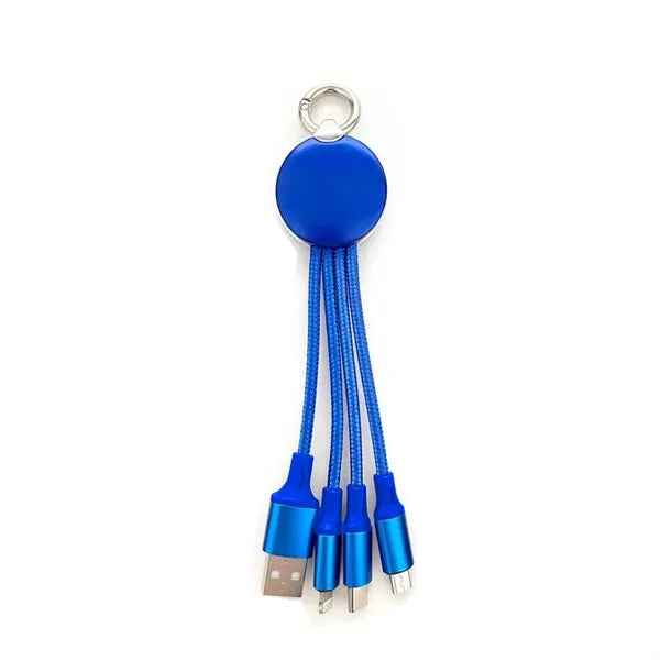 3 in1 Multi-function LED Light Up Charging Cable with Keycha