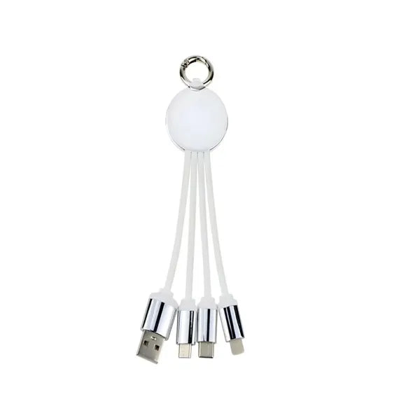 3 in1 Multi-function LED Light Up Charging Cable with Keycha