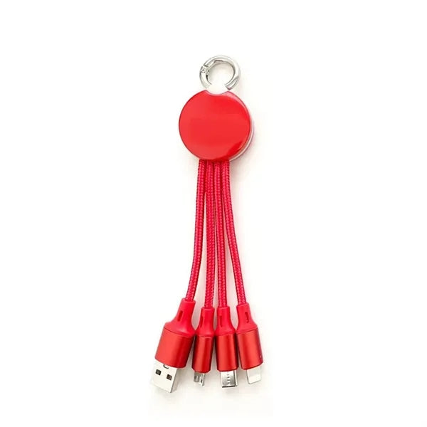 3 in1 Multi-function LED Light Up Charging Cable with Keycha