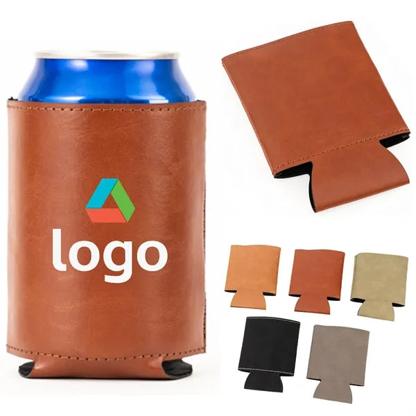 PU Leather Beer Can Cooler