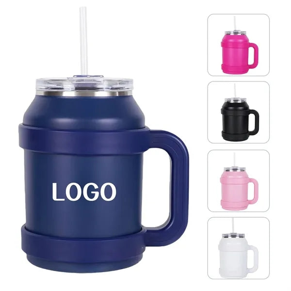 50 oz Water Tumbler with Ergonomic Handle Lid Straw