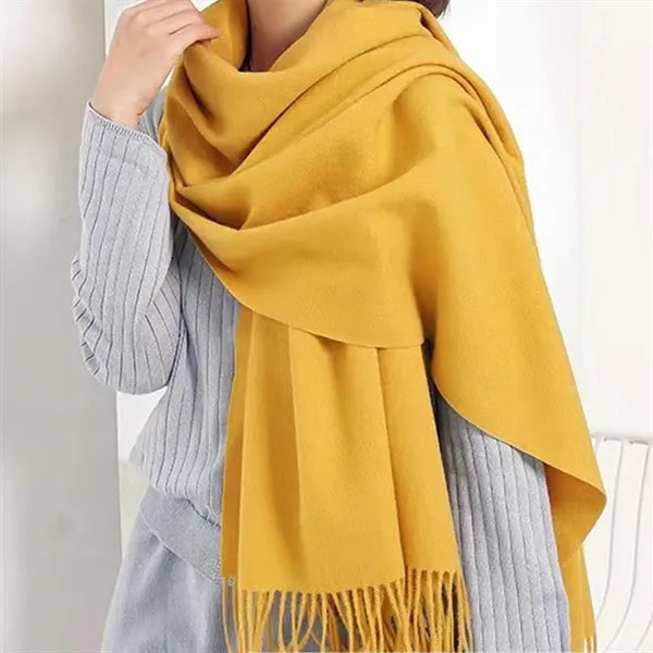 Soft Cashmere Feel Pashmina Wrap Scarf for Autumn Winter