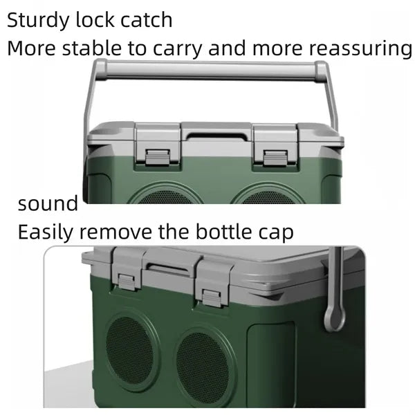 2 In 1 Cooler Box with Bluetoothe Speaker 22qt Refrigerator