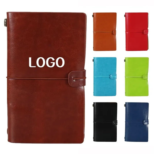 A6 Retro PU Refillable Travel Diary Notebook