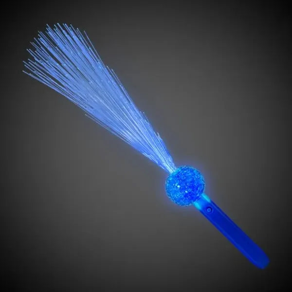 Blue LED Flashing Fiber Optic Light Up Glow Wand
