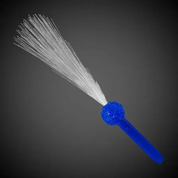 Blue LED Flashing Fiber Optic Light Up Glow Wand