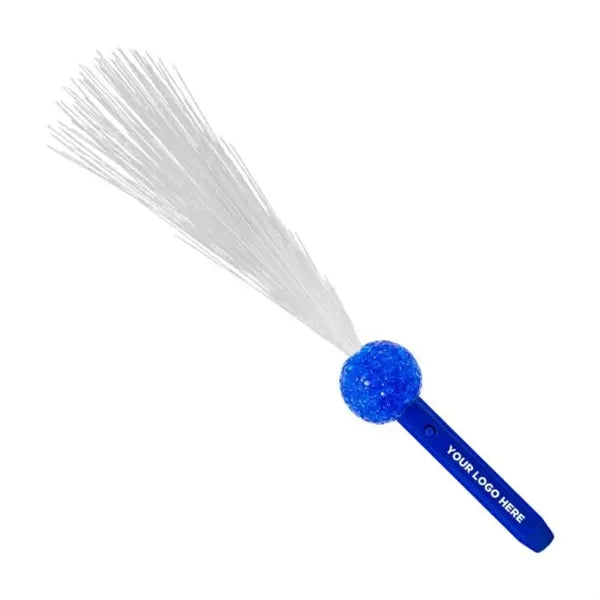 Blue LED Flashing Fiber Optic Light Up Glow Wand