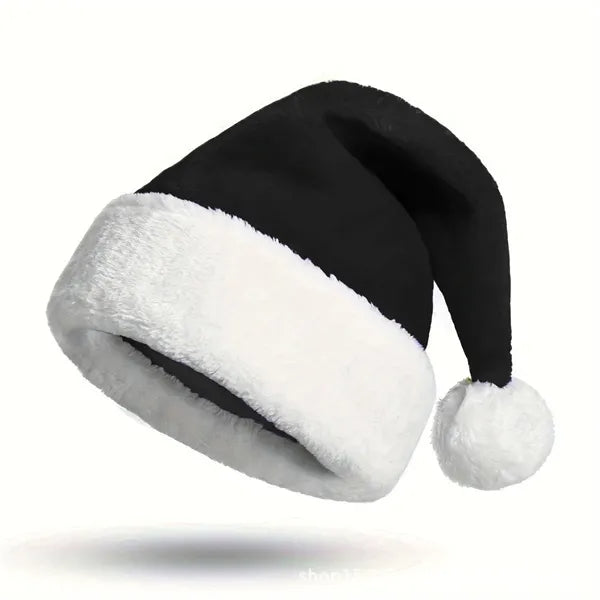 Unisex Christmas Santa Costume Short Plush Hat