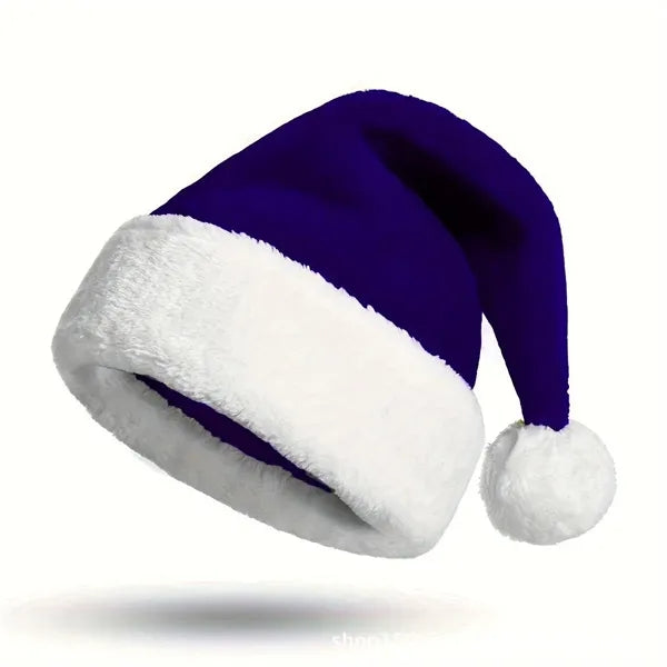 Unisex Christmas Santa Costume Short Plush Hat