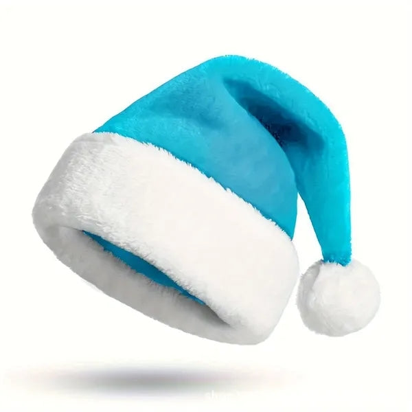 Unisex Christmas Santa Costume Short Plush Hat