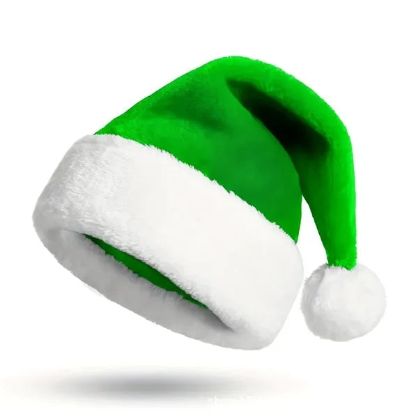 Unisex Christmas Santa Costume Short Plush Hat