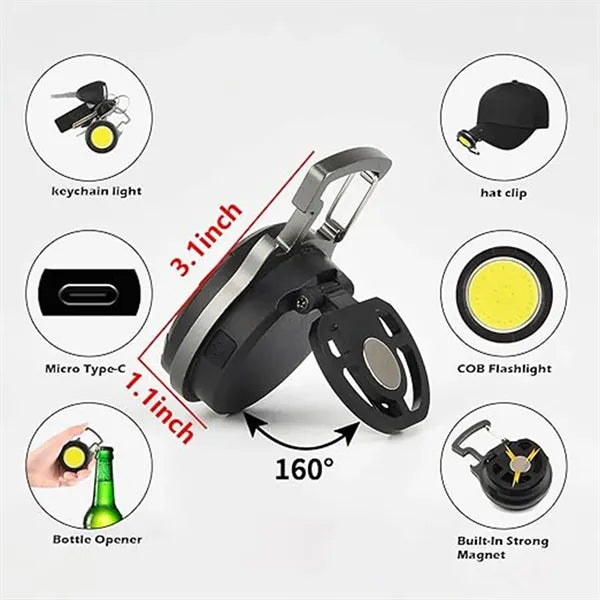 Keychain Light with Base Walking Camping Emergency Lighting