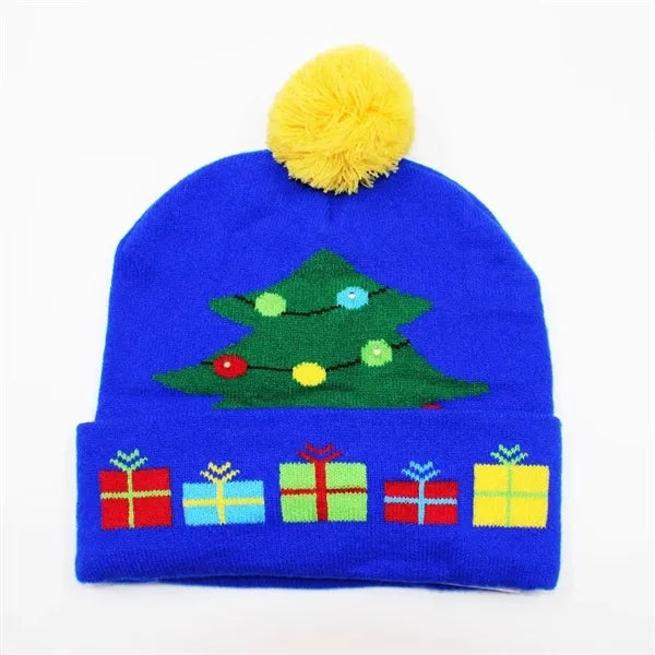 Christmas Knitted LED Light Up Cuffed Beanie