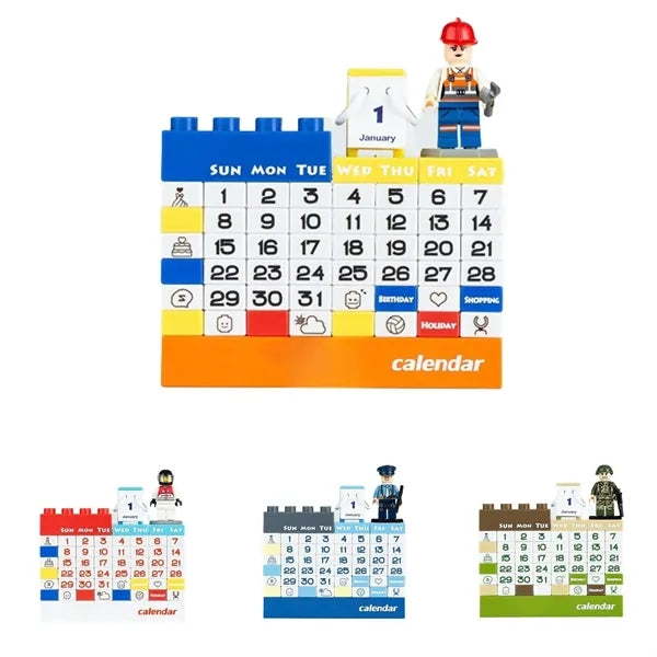 Creative Toy Calendar Block Brick DIY Desktop Decoration
