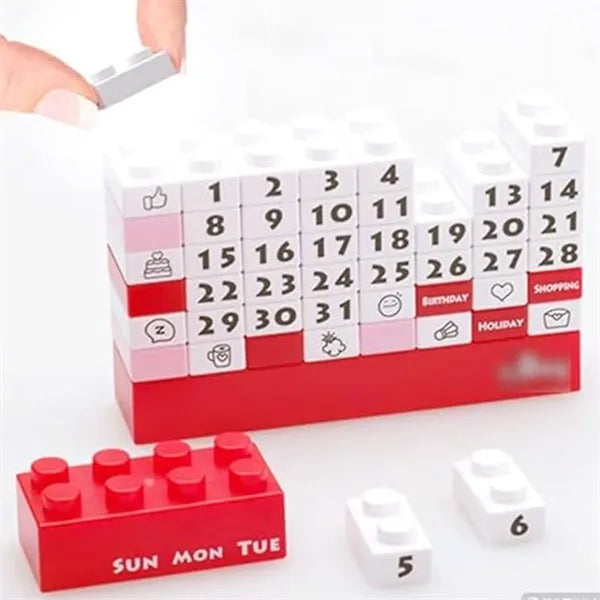Creative Toy Calendar Block Brick DIY Desktop Decoration