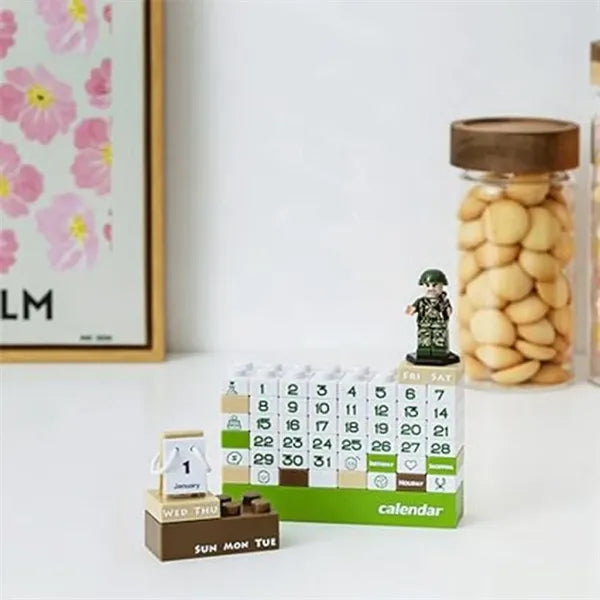 Creative Toy Calendar Block Brick DIY Desktop Decoration