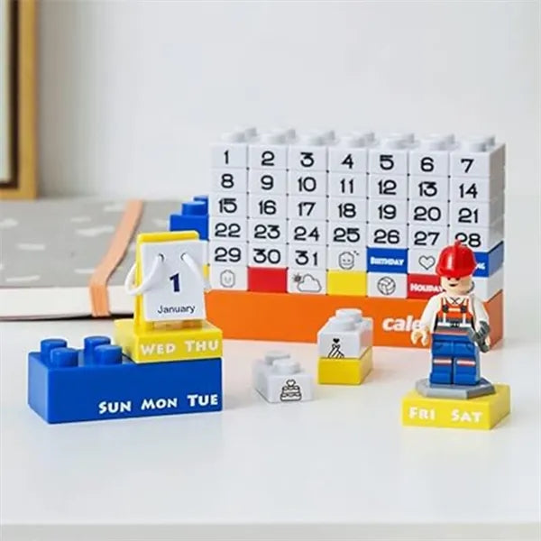 Creative Toy Calendar Block Brick DIY Desktop Decoration