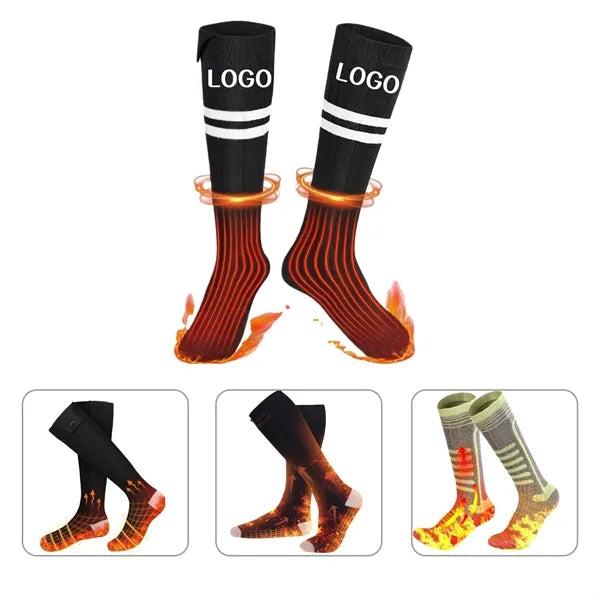 Winter Skiing Outdoor Full Foot Wrap 3D Heated Socks