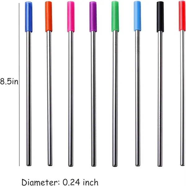 304 Drinking Sucker Sundaes Straw Drink Cold Beverage Metal