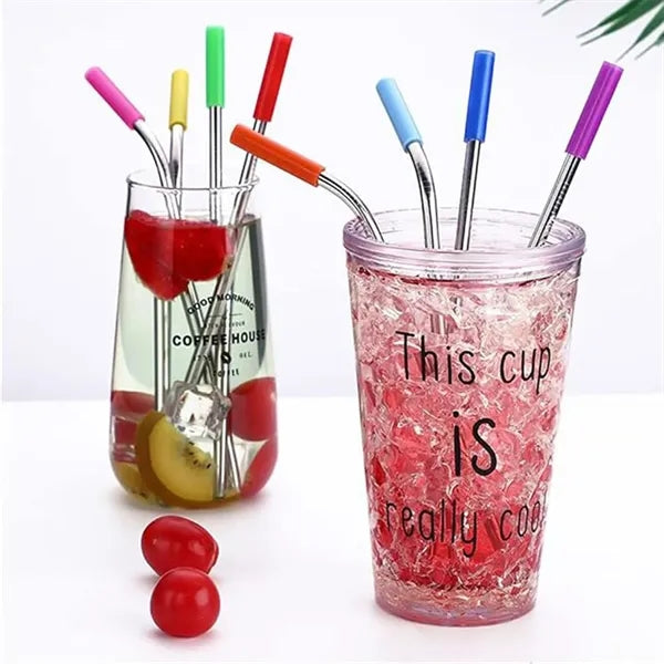 304 Drinking Sucker Sundaes Straw Drink Cold Beverage Metal