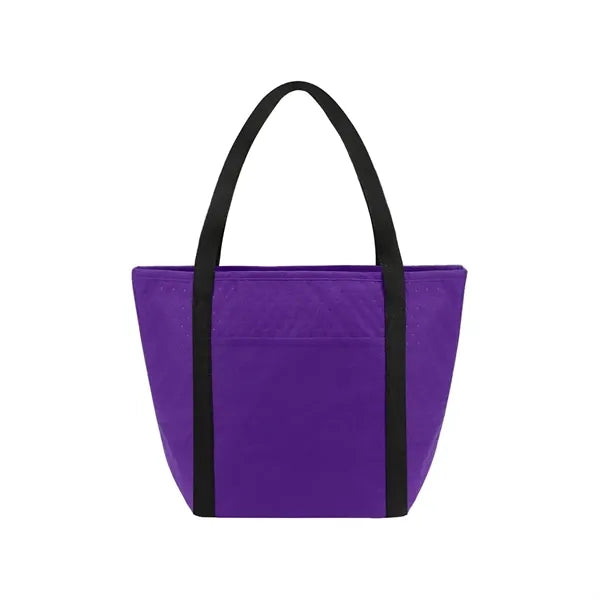 Zipper Cooler Tote With Front Pocket