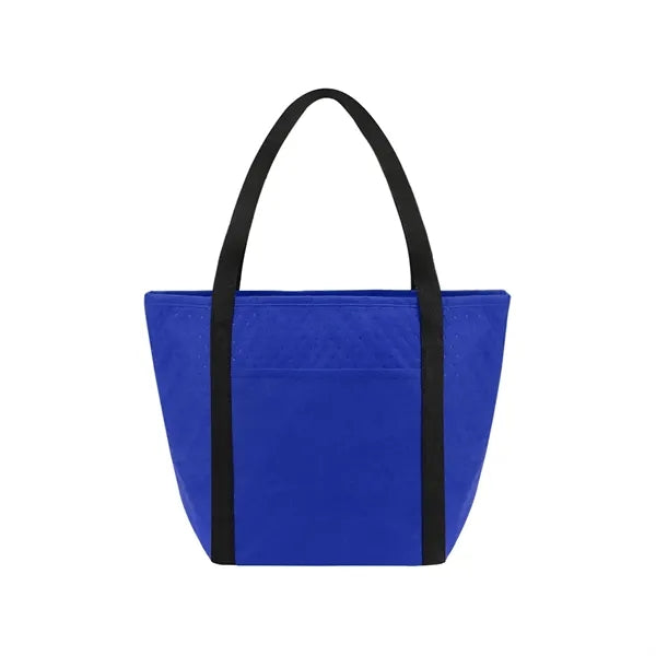 Zipper Cooler Tote With Front Pocket