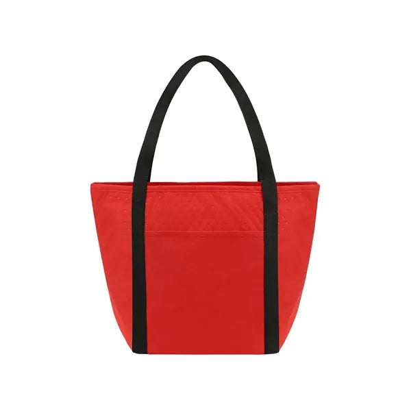 Zipper Cooler Tote With Front Pocket