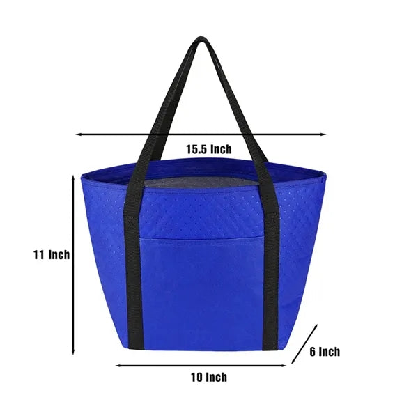Zipper Cooler Tote With Front Pocket
