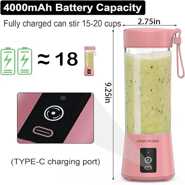 Portable Blender Personal Mixer Fruit Rechargeable with USB
