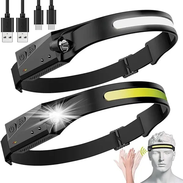 Headlamp Rechargeable Flashlight Adults Wide Beam Headlight
